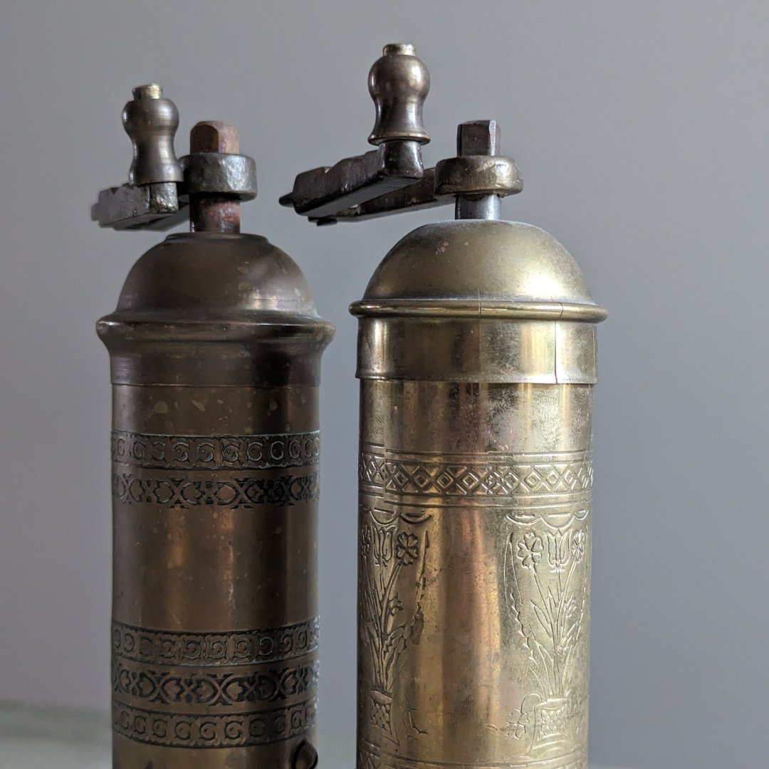 Brass Pepper Mill Pair - Maker Home